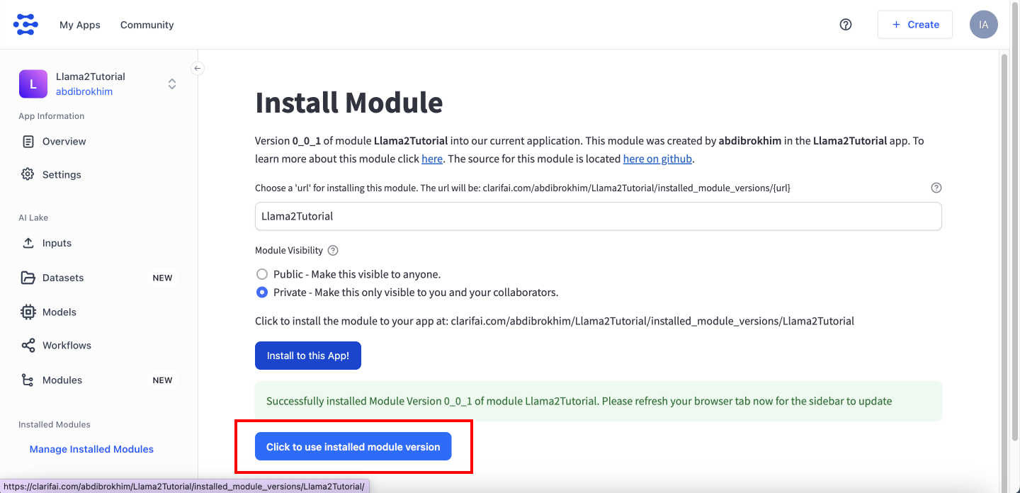 Install Module