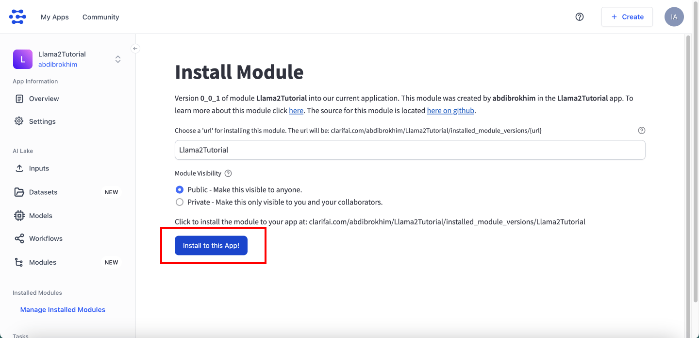 Install Module