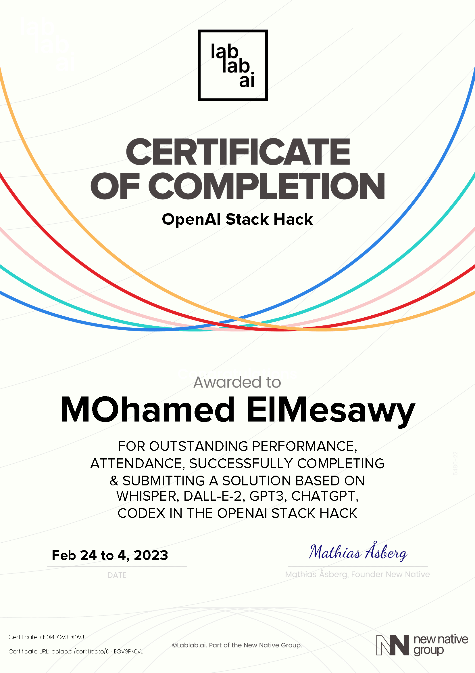 personal certificate