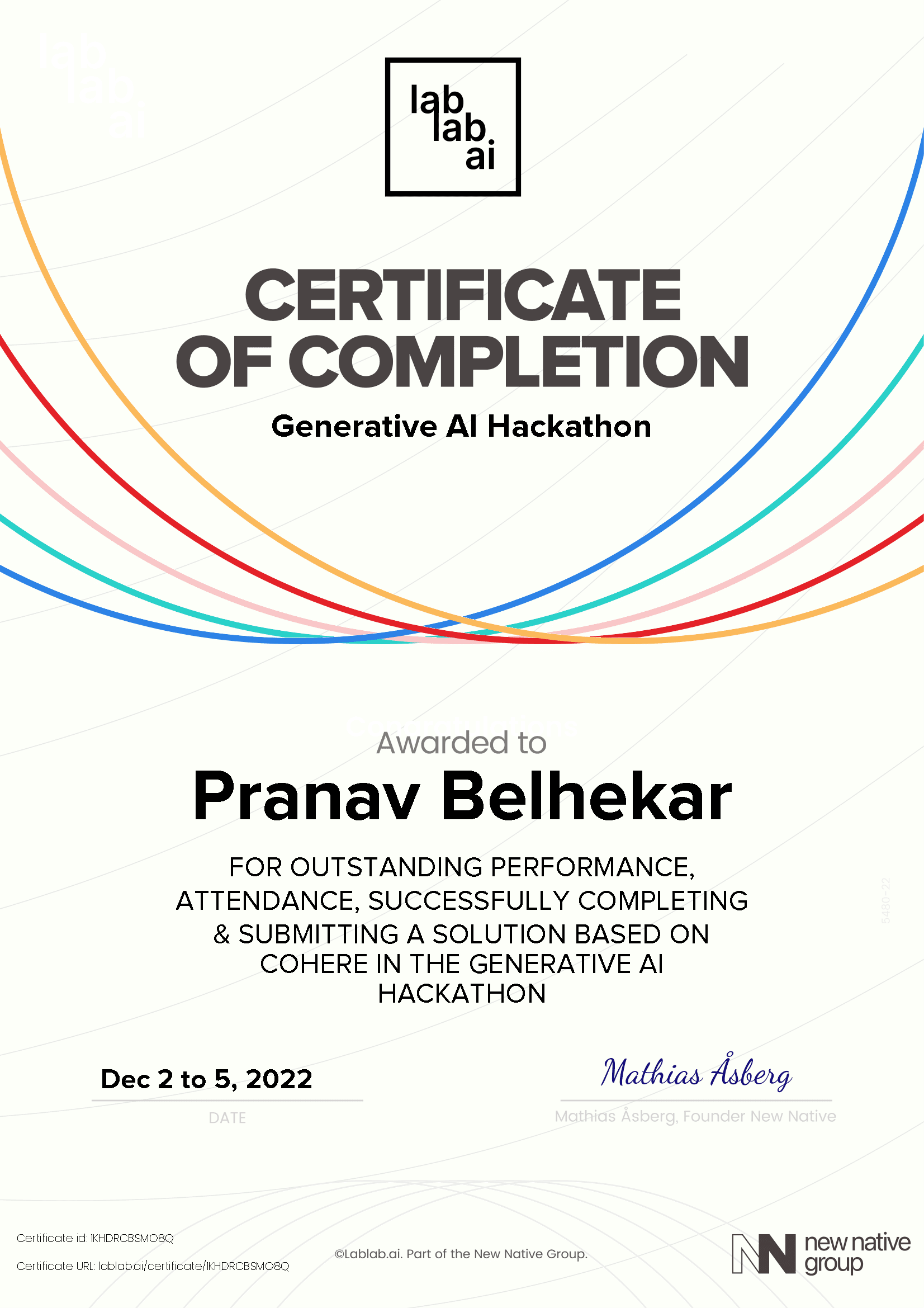 personal certificate