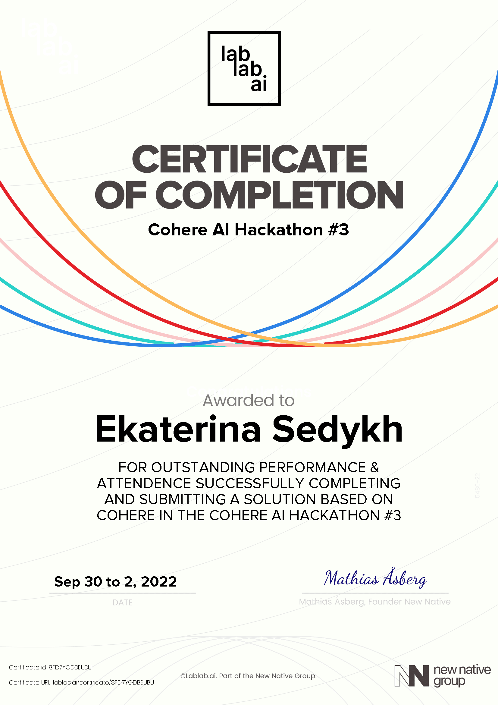 personal certificate