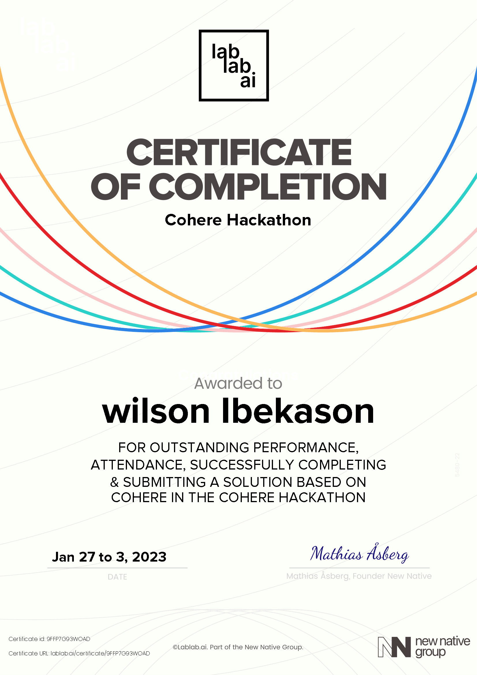 personal certificate