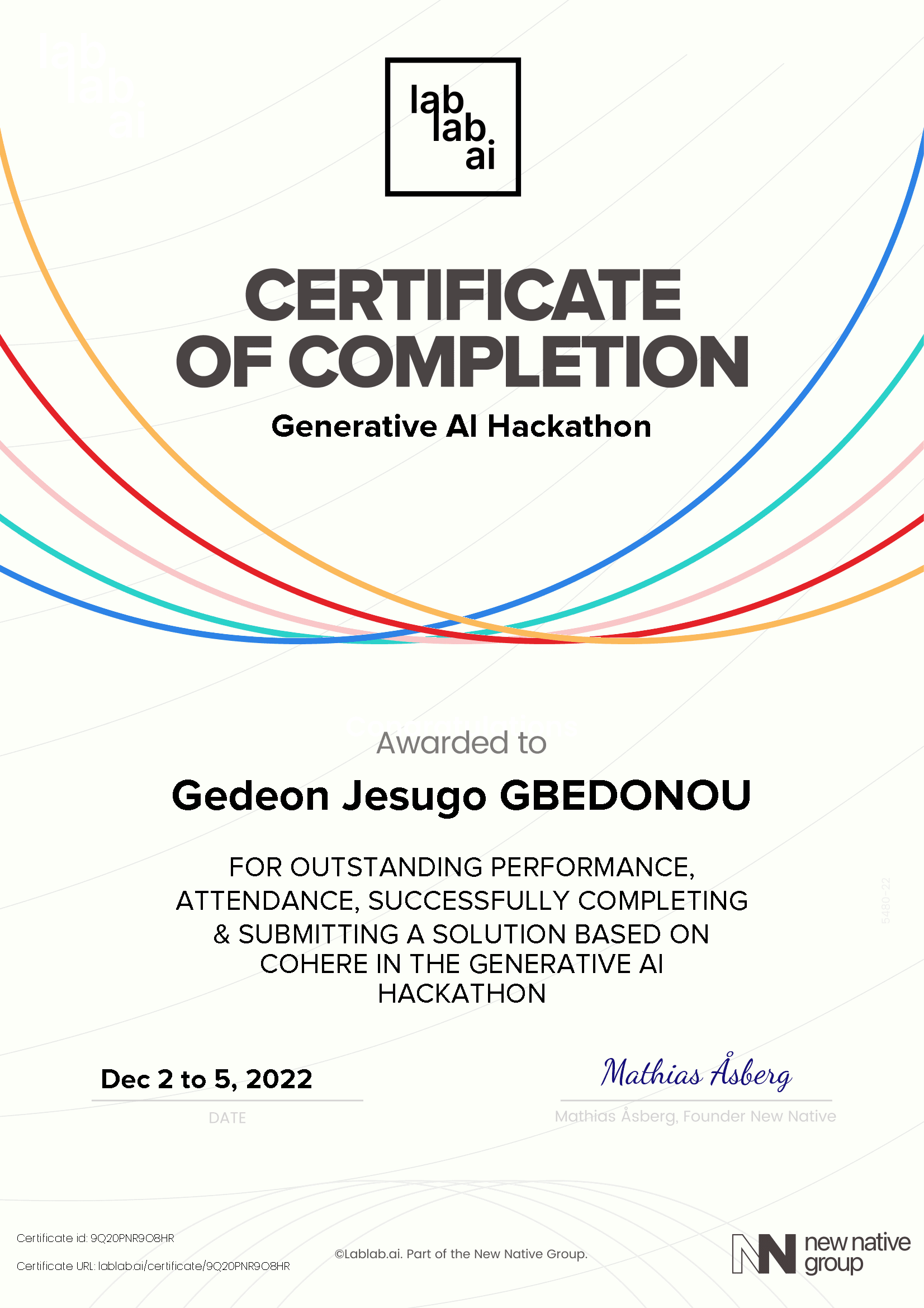 personal certificate