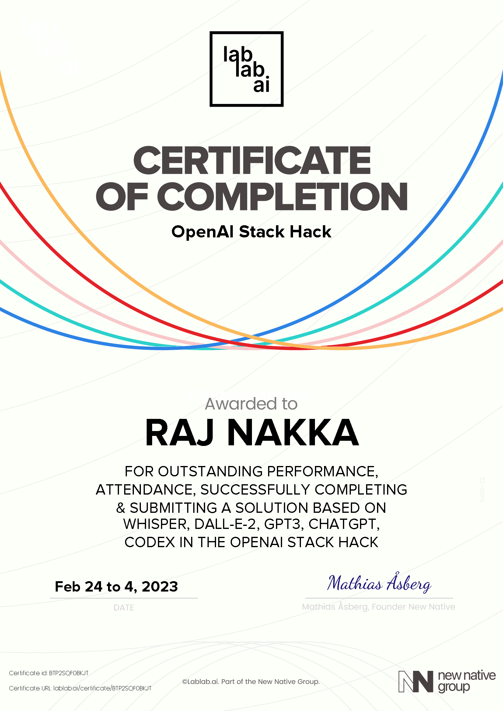 personal certificate