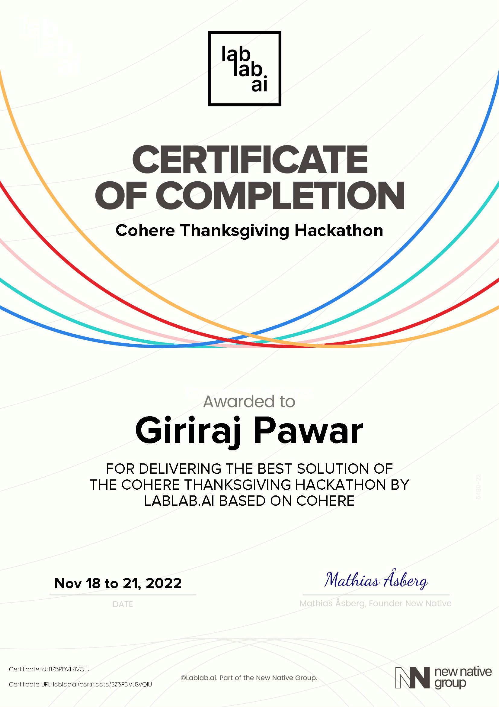 personal certificate