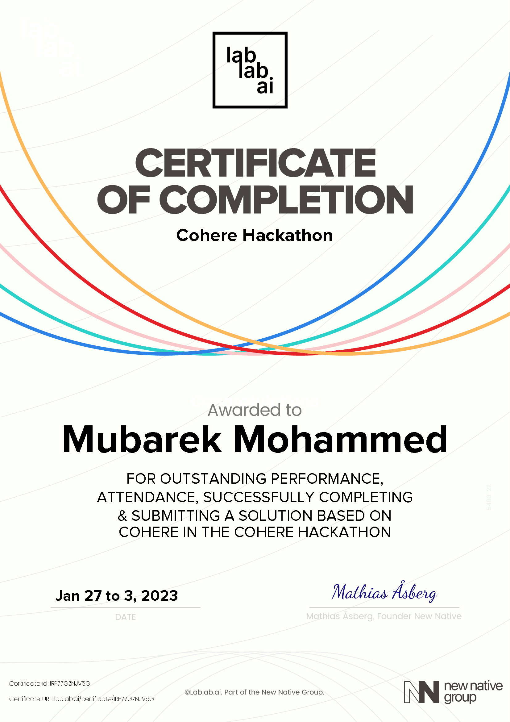 personal certificate