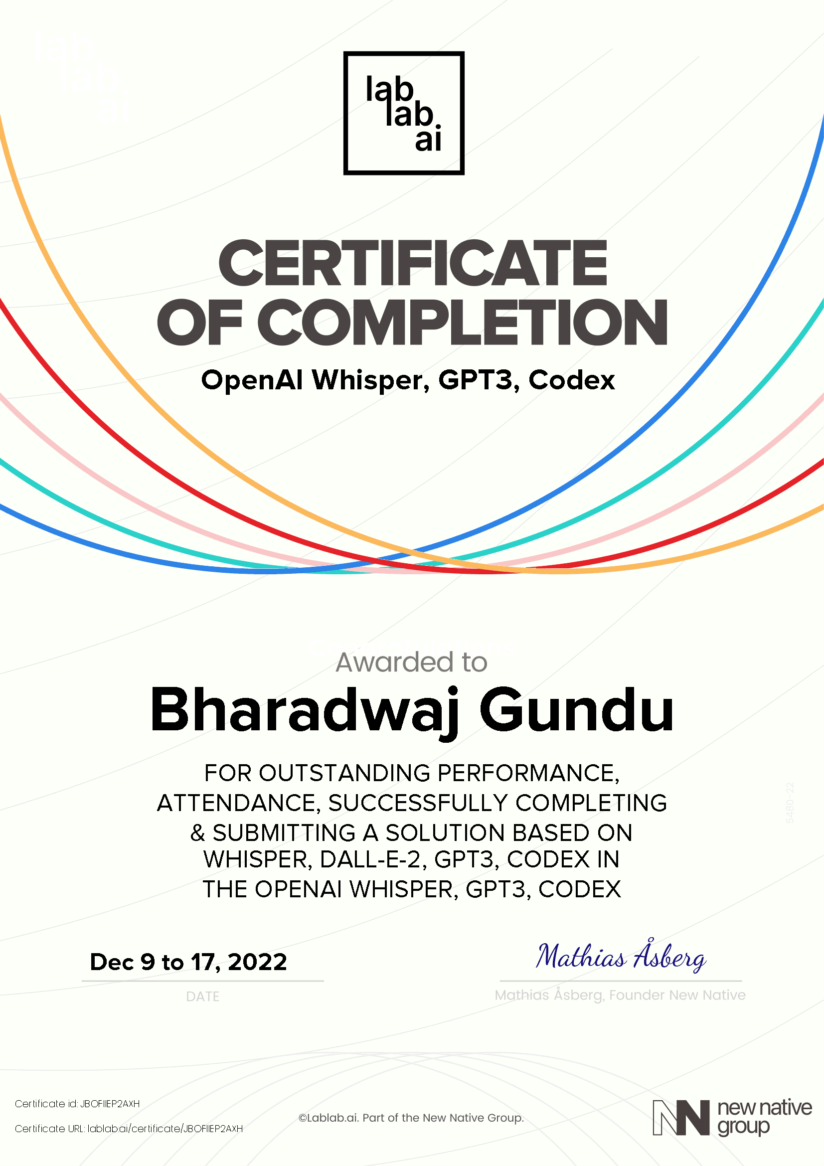 personal certificate