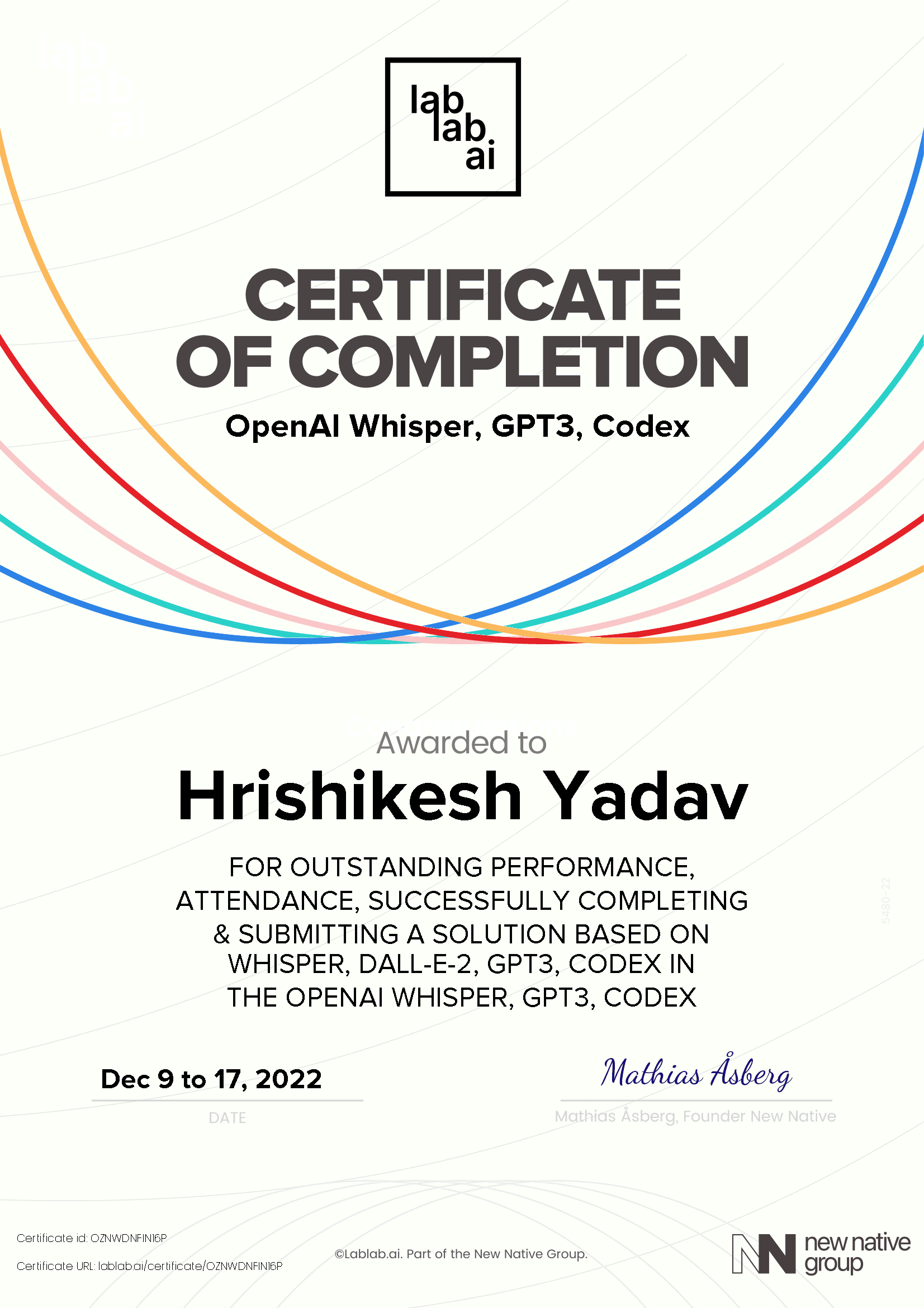 personal certificate