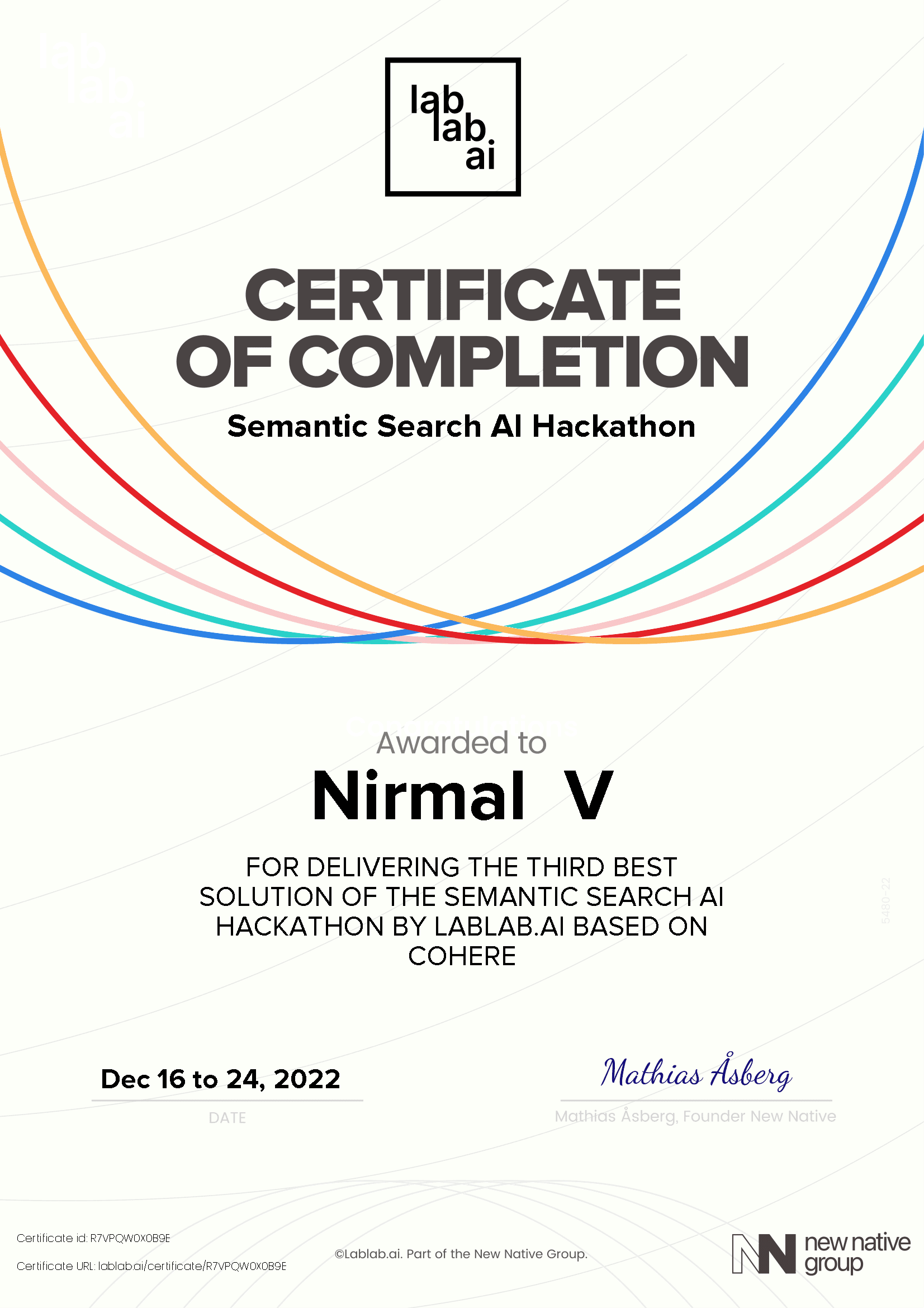 personal certificate