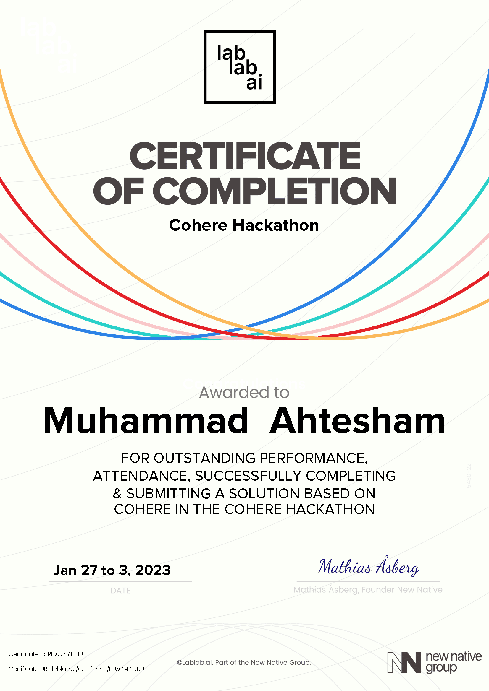 personal certificate