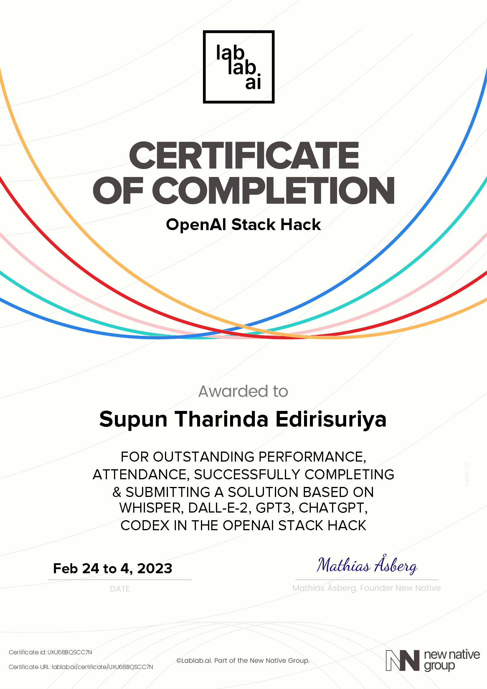 personal certificate