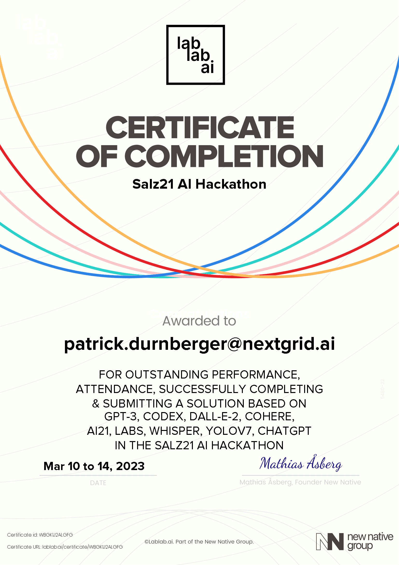 personal certificate