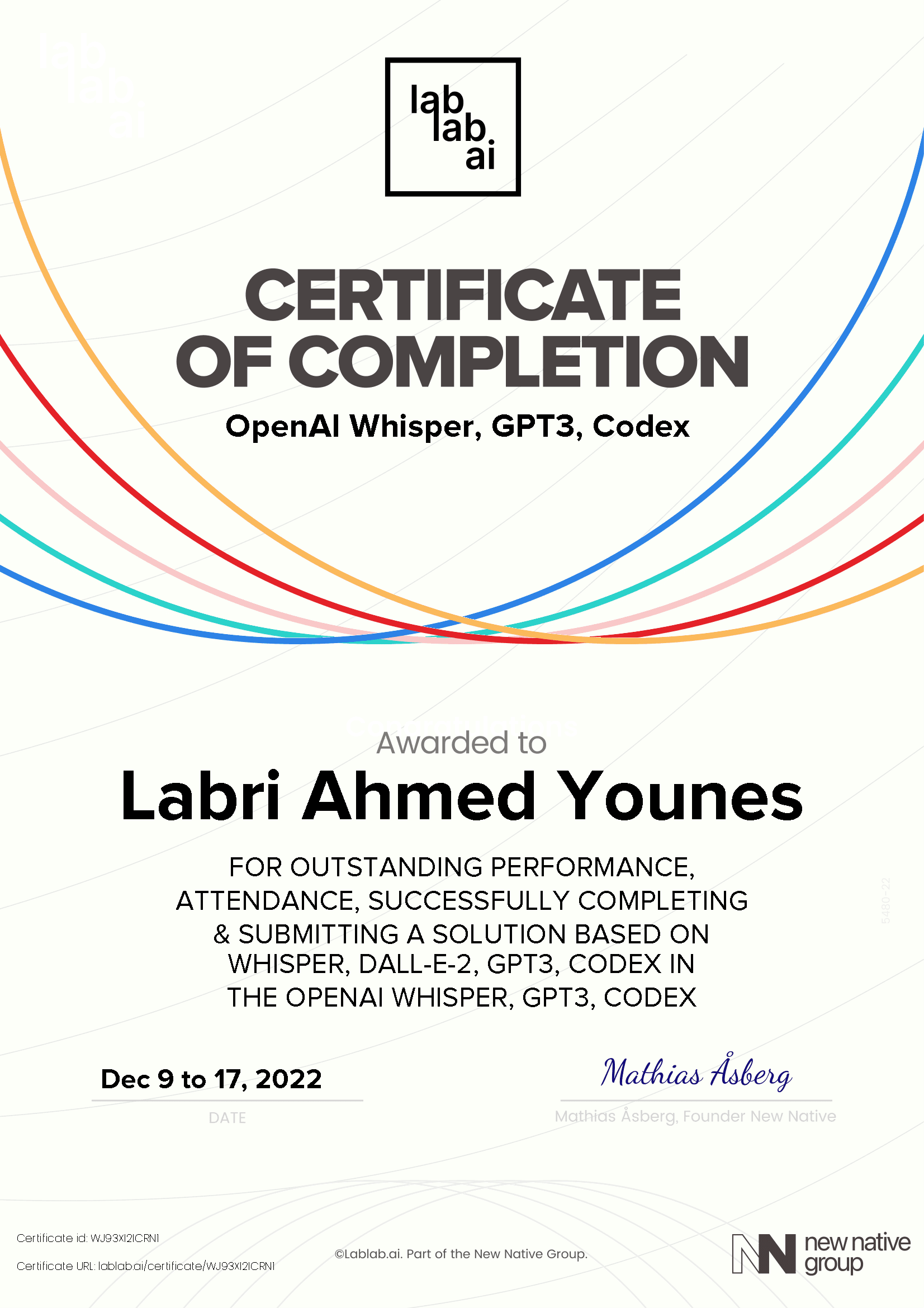 personal certificate